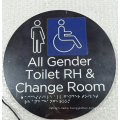 Personalized Led Metal Backlit Braille Toilet Signage